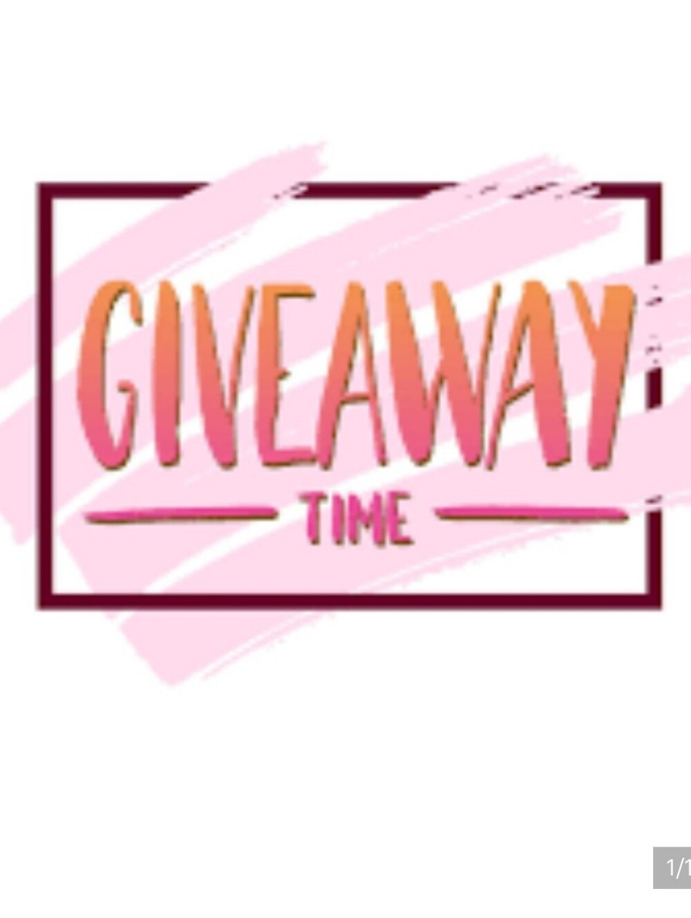 Giveaway Graphic Sign - Pink & Coral Text